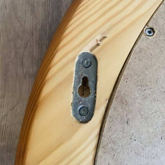 Image 1 of Vintage Pine Mirror By Glasmäster Markaryd Sweden 70s