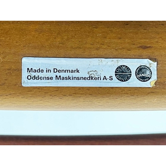 Image 1 of Vintage teak and leather chair by Erik Buck for Oddense Maskinsnedkeri, Denmark 1960