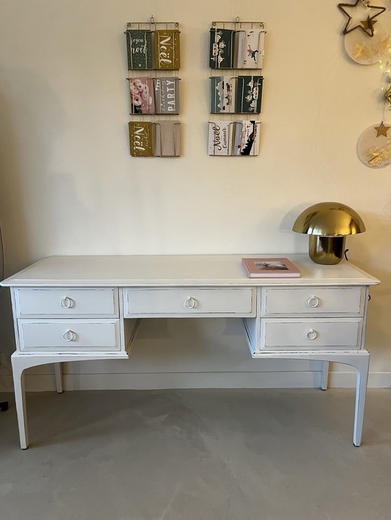 Image 1 of White Antique Desk