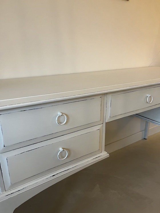 Image 1 of White Antique Desk