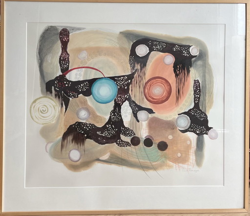 Van Rozemeijer Abstract Framed Artwork