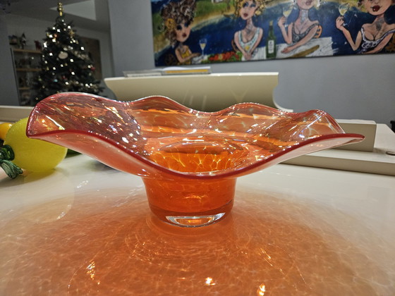 Image 1 of Czech Bohemian Glass Bowl And Fruit