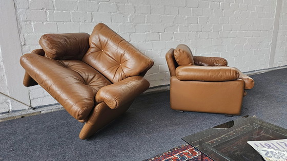 Image 1 of B B ITALIA CORONADO LEATHER ARMCHAIR VINTAGE LOFT STUDIO ARMCHAIR 60S 70S 80S