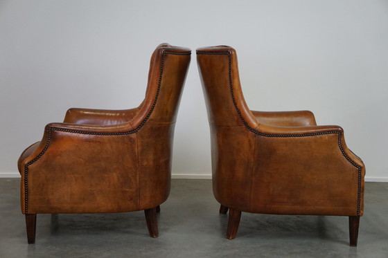 Image 1 of Ensemble de deux fauteuils en cuir de mouton