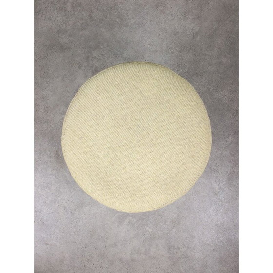 Image 1 of Vintage stool in beige fabric, Italy 1980