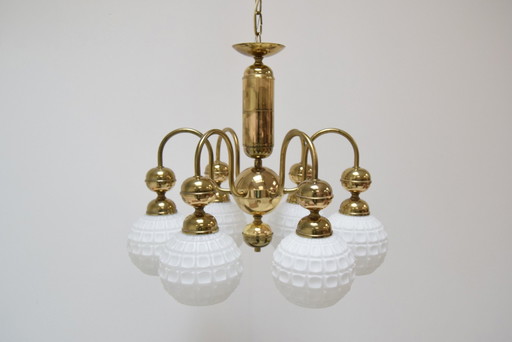  Mid-Century Chandelier By Kamenicky Senov, Czechoslovakia, 1970'S.