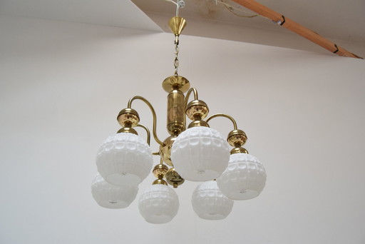  Mid-Century Chandelier By Kamenicky Senov, Czechoslovakia, 1970'S.