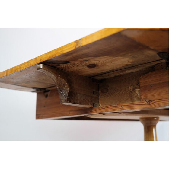 Image 1 of Tavolo Impero vintage con pendenti e intarsi in legno di betulla, Danimarca, anni '40 del XIX secolo