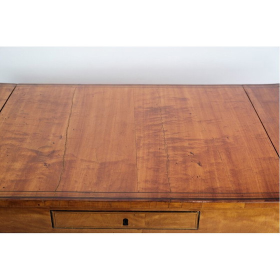 Image 1 of Tavolo Impero vintage con pendenti e intarsi in legno di betulla, Danimarca, anni '40 del XIX secolo
