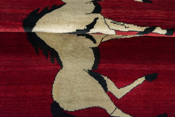 Image 1 of Hand-knotted Gabbeh nomadic rug - 163 X 130 Cm - Horses