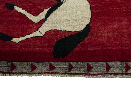 Image 1 of Hand-knotted Gabbeh nomadic rug - 163 X 130 Cm - Horses