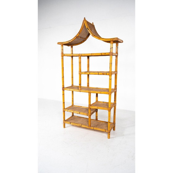 Image 1 of Vintage bamboo shelf, Italy 1970