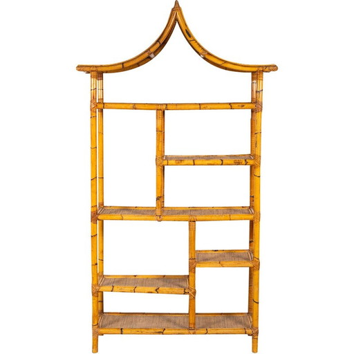 Mensola vintage in bambù, Italia 1970