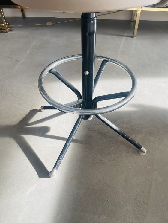 Image 1 of Sgabello da bar in pelle di Admiral Chrome Corp. USA