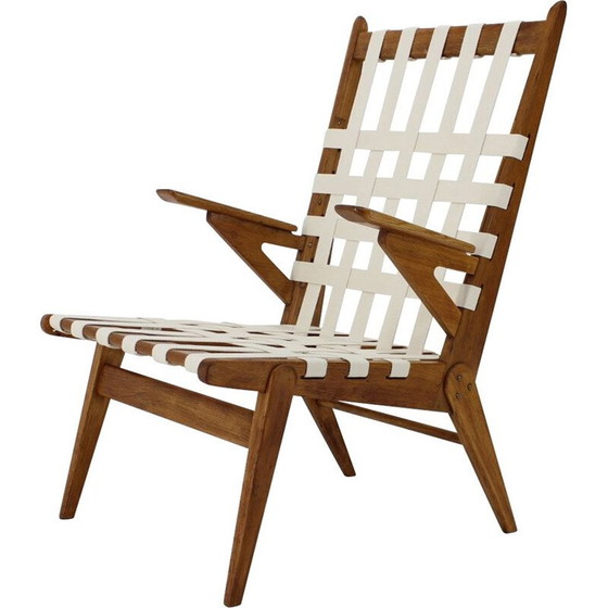 Image 1 of Poltrona vintage in legno di quercia di Krásna Jizba, Cecoslovacchia anni '60