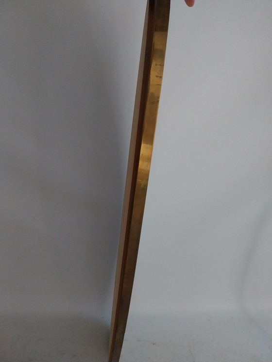 Image 1 of 1970s italy heavy brass mirror 140 x 50cm 