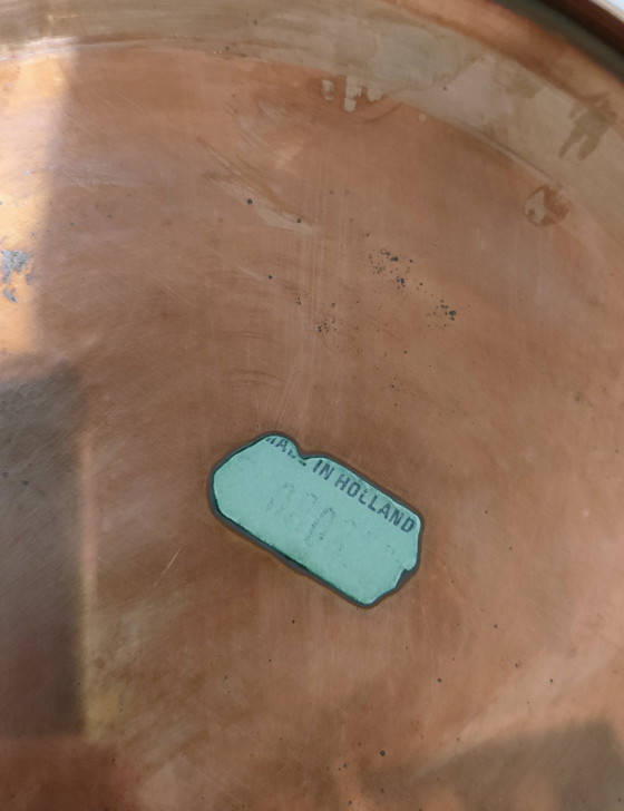 Image 1 of Tre vasi cilindrici in rame, design vintage olandese