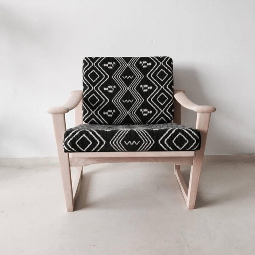 Wooden and fabric Pastoe armchair, Finn JUHL - 1960s