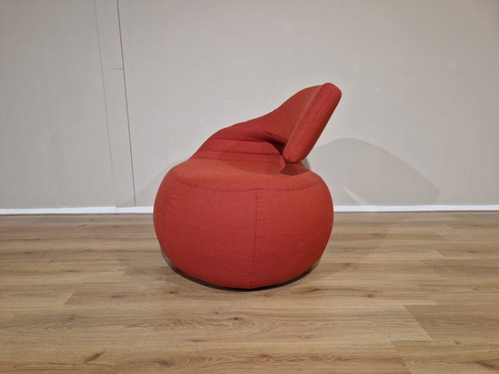 Image 1 of Leolux Gisa Swivel Armchair Red Fabric Jane Worthington New Condition