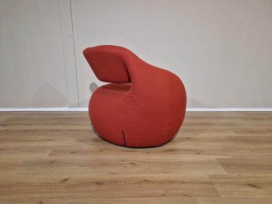 Image 1 of Leolux Gisa Swivel Armchair Red Fabric Jane Worthington New Condition