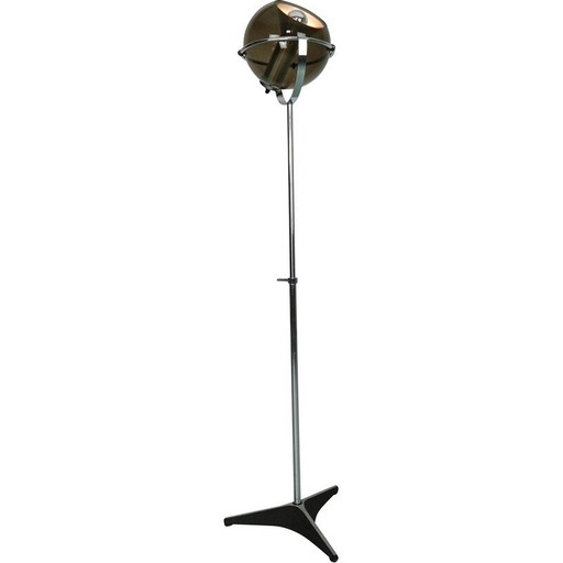 Vintage "Globe 2000" glass floor lamp by F. Ligtelijn for Raak, Netherlands, 1960
