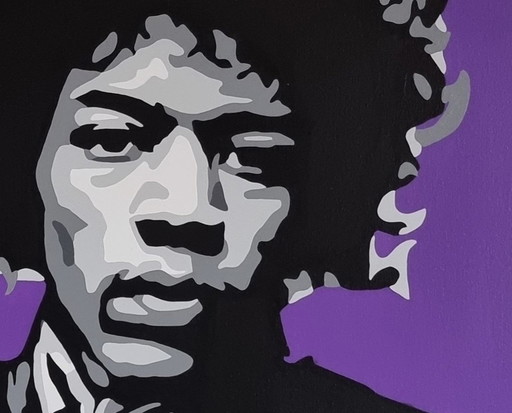 Frances Eckhardt - Jimi Hendrix painting 70x70 cm