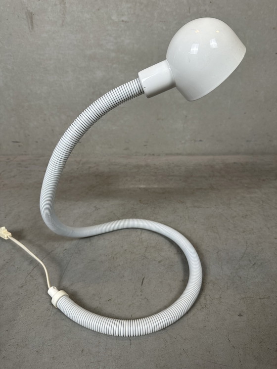Image 1 of Vintage 'Snake' Lamp - White