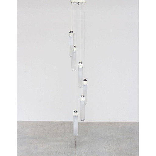 Vintage "Torpedo" chandelier in Murano glass by Mazzega, 1970s