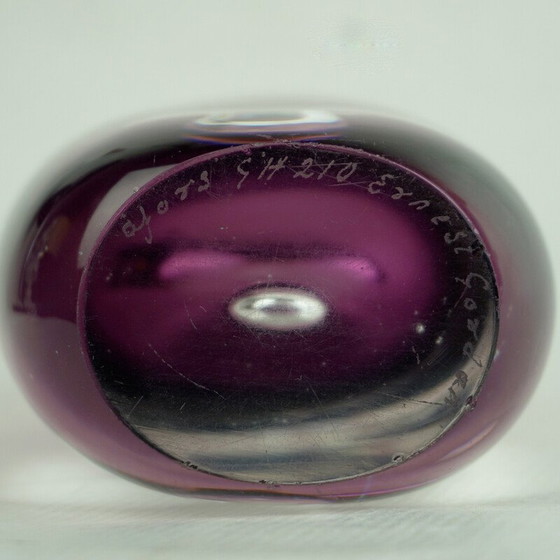 Image 1 of Vaso Sommerso vintage scandinavo in ametista viola di Ernest Gordon per Afors, Svezia, anni '60
