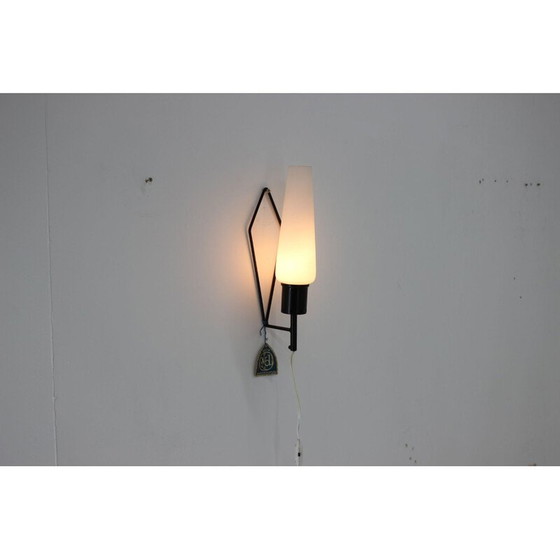 Image 1 of Lampada da parete vintage in metallo e vetro per Instala Děčín, Cecoslovacchia 1970