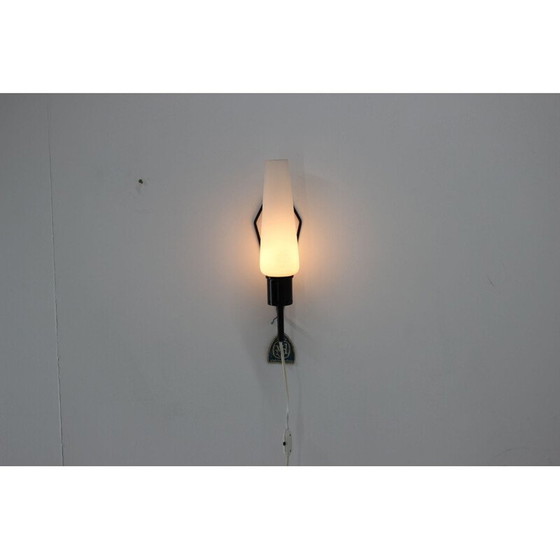 Image 1 of Lampada da parete vintage in metallo e vetro per Instala Děčín, Cecoslovacchia 1970