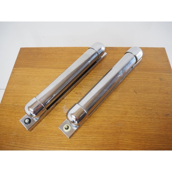 Image 1 of Pair of Bauhaus vintage chrome wall lamps, 1930s