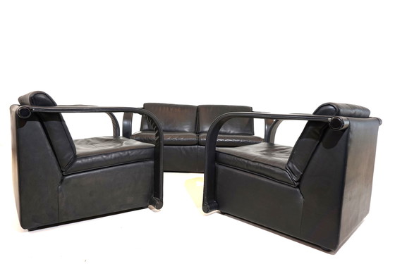 Image 1 of Otto Zapf Arcona Leather Living Room Set for Art Collection