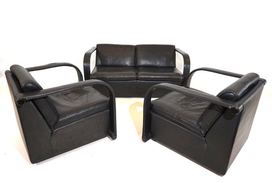 Image 1 of Otto Zapf Arcona Leather Living Room Set for Art Collection