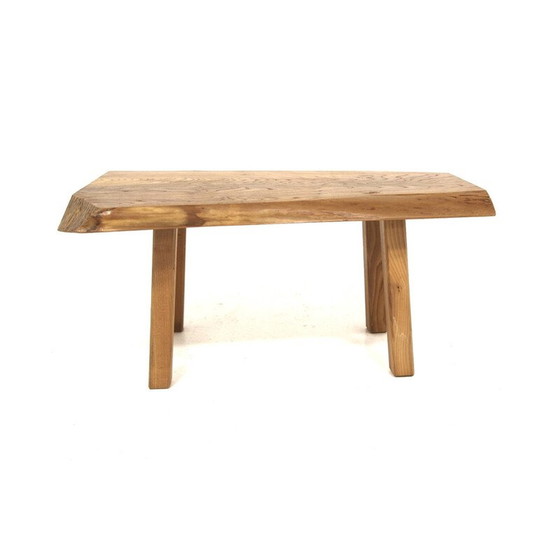 Image 1 of Vintage elm coffee table, Sweden 1970
