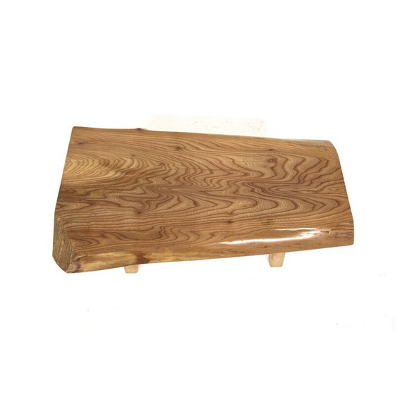 Image 1 of Vintage elm coffee table, Sweden 1970