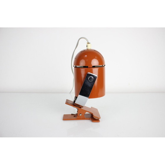 Image 1 of Vintage metal and chrome wall lamp with clamp by Stanislav Indra, Czechoslovakia 1970s