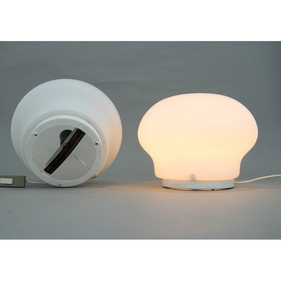 Image 1 of Pair of vintage glass table lamps, 1970s