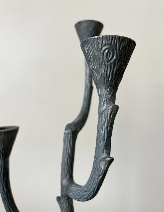 Image 1 of Lampadari in alluminio con design vegetale anni &#39;70