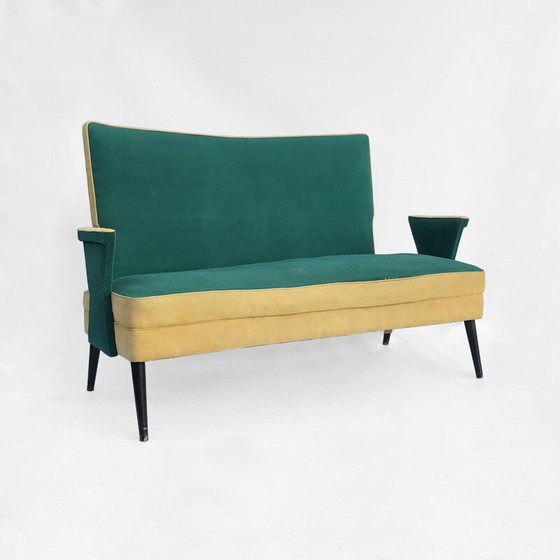 Image 1 of Mid Century Love Seat Sofa Custom MadeItalian 1950s