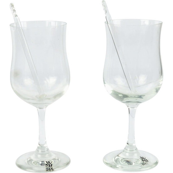 Image 1 of Pair of vintage crystal grog glasses by Wmf, Germany 1990s