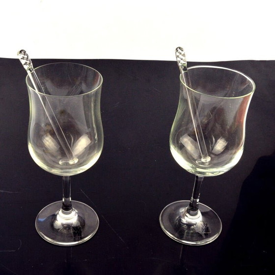 Image 1 of Pair of vintage crystal grog glasses by Wmf, Germany 1990s
