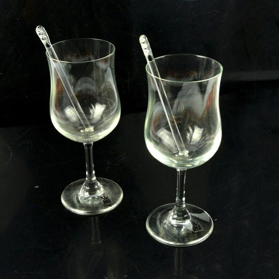 Image 1 of Pair of vintage crystal grog glasses by Wmf, Germany 1990s