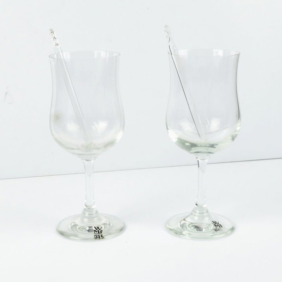 Image 1 of Pair of vintage crystal grog glasses by Wmf, Germany 1990s