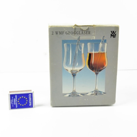 Image 1 of Pair of vintage crystal grog glasses by Wmf, Germany 1990s