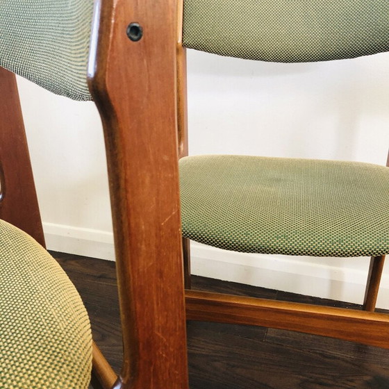 Image 1 of Set of 4 vintage teak chairs by Erik Buch for O.D. Mobler, Denmark 1960