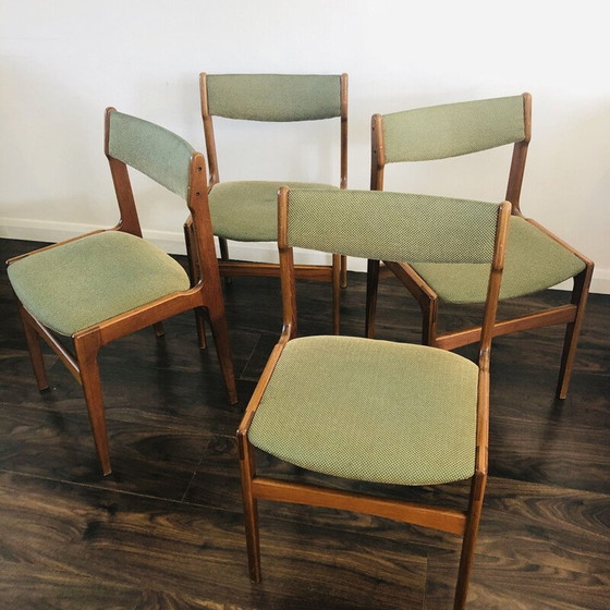 Image 1 of Set of 4 vintage teak chairs by Erik Buch for O.D. Mobler, Denmark 1960