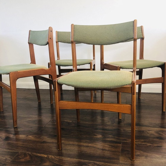 Image 1 of Set of 4 vintage teak chairs by Erik Buch for O.D. Mobler, Denmark 1960