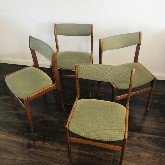 Image 1 of Set of 4 vintage teak chairs by Erik Buch for O.D. Mobler, Denmark 1960