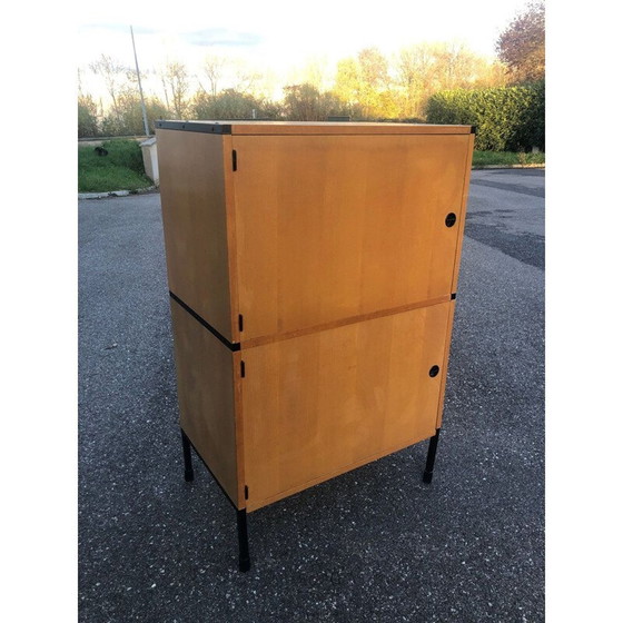 Image 1 of Vintage two-door wooden cabinet by Charles Minvielle, 1965